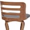 Armen Living Verne 26" Swivel Gray Faux Leather and Walnut Wood Bar Stool LCVRBAWAGR26 - alternate 2